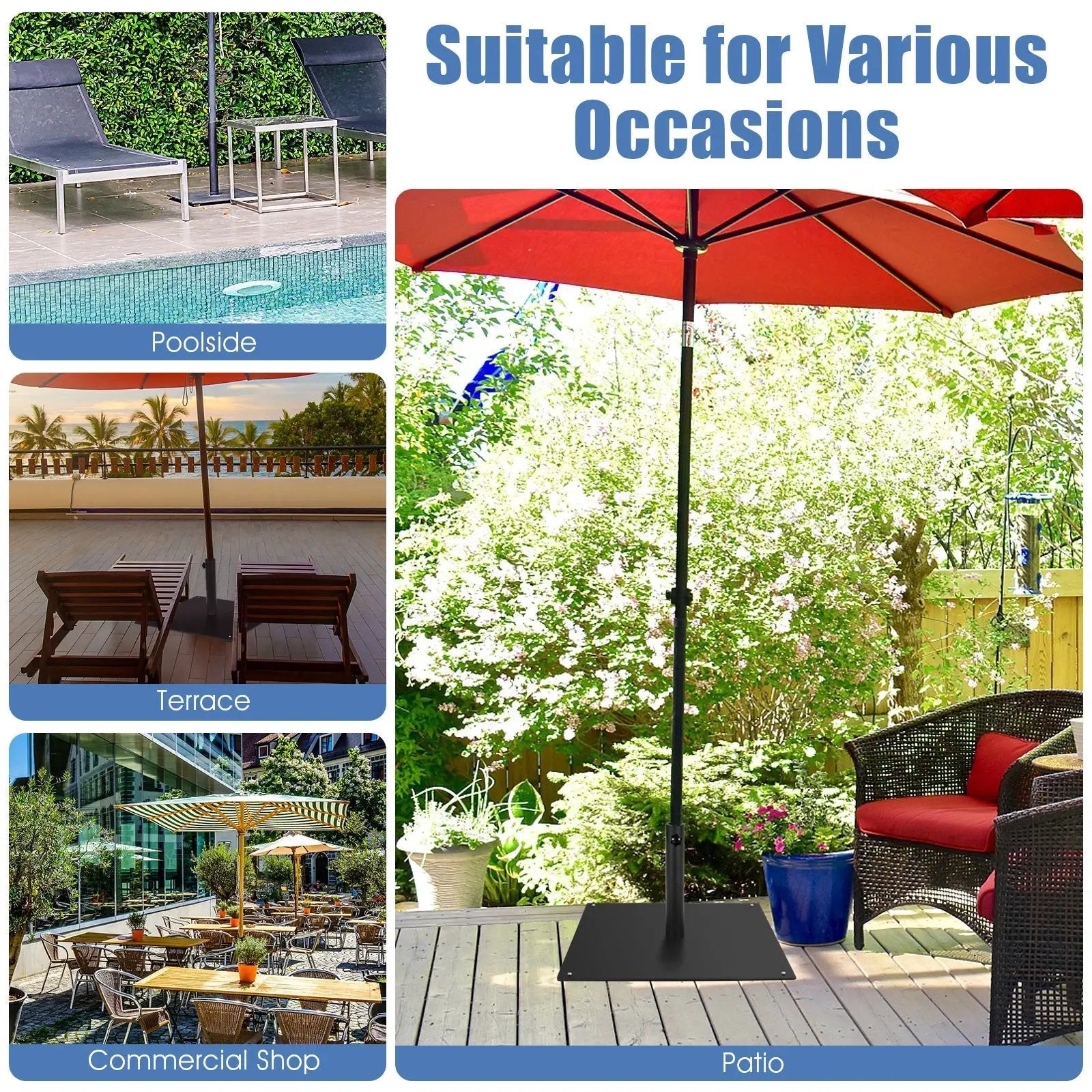 20 Inches Patio Umbrella Base by DirectDeals