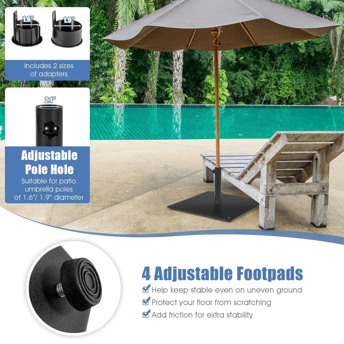 20 Inches Patio Umbrella Base by DirectDeals