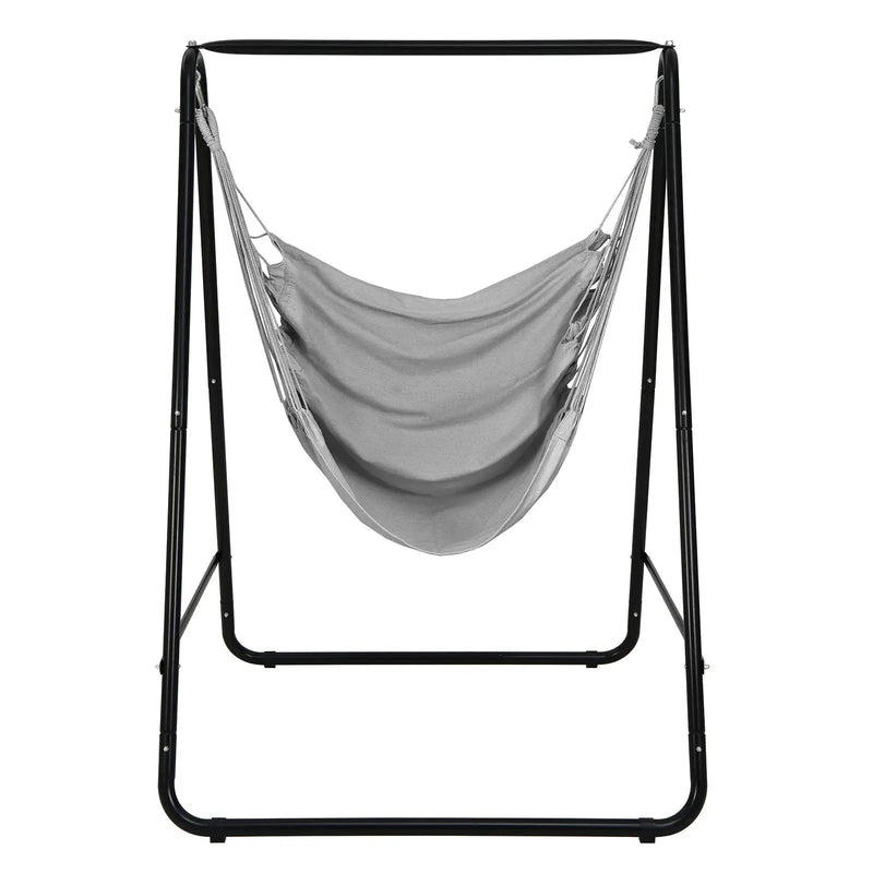 Hanging Padded Hammock Chair with Stand and Heavy Duty Steel by DirectDeals