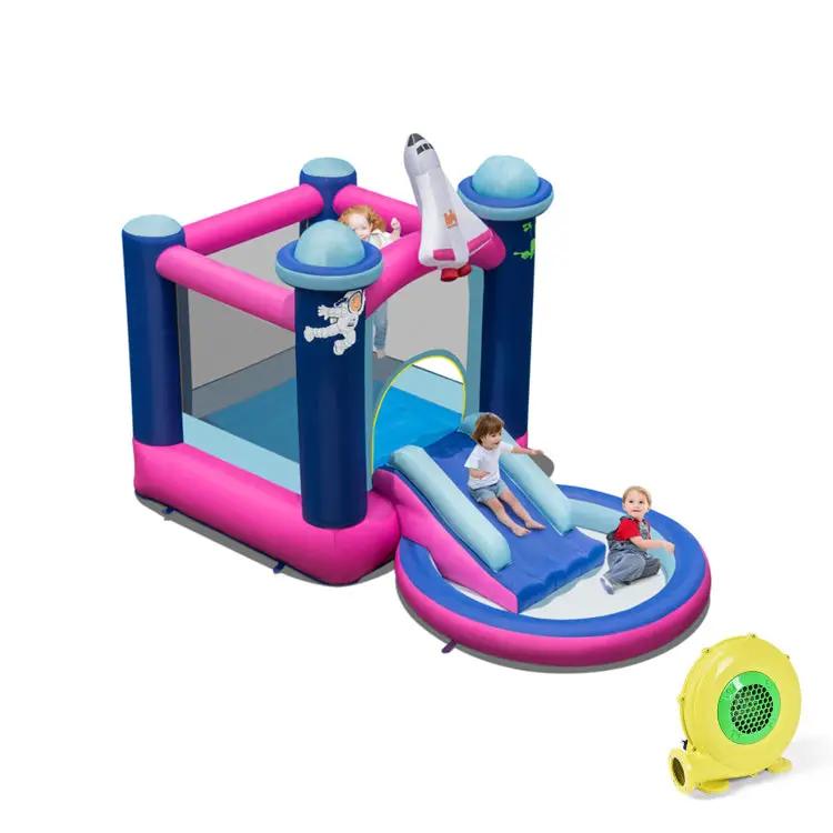 3-in-1 Inflatable Space-themed Bounce House with 480W Blower by DirectDeals