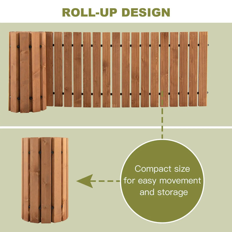 8 Feet Roll-out Weather-Resistant Patio Hardwood Pathway-22 Inch by DirectDeals
