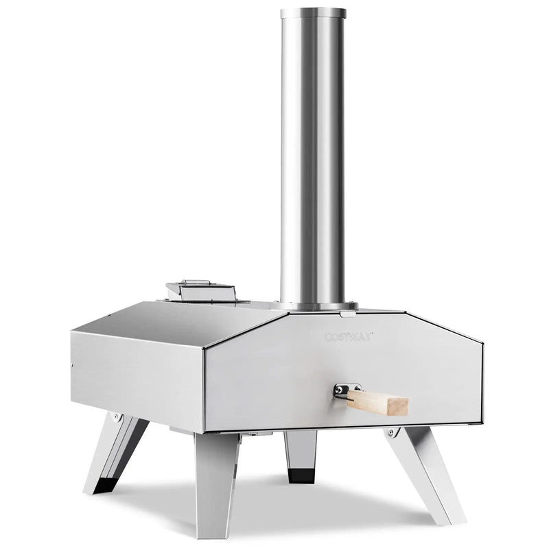Portable Stainless Steel Outdoor Pizza Oven with 12 Inch Pizza Stone by DirectDeals