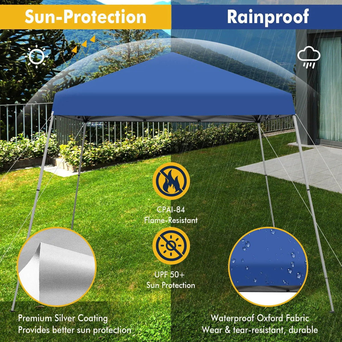 10 x 10 Feet Outdoor Instant Pop-up Canopy with Carrying Bag by DirectDeals