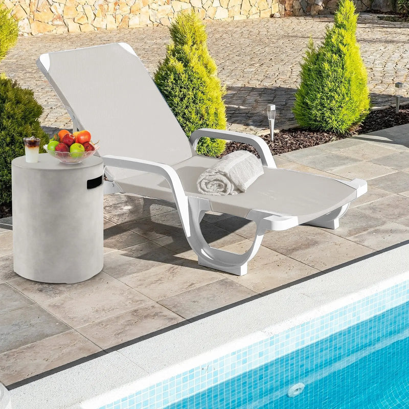Outdoor Weather Resistant Tank Hideaway Table Fits Standard 20 LBS Propane Gas Tank for Fire Pits by DirectDeals