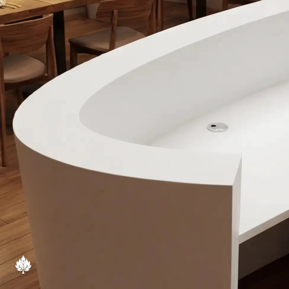 Vyric · Rounded Front Reception Desk by Arc Grove
