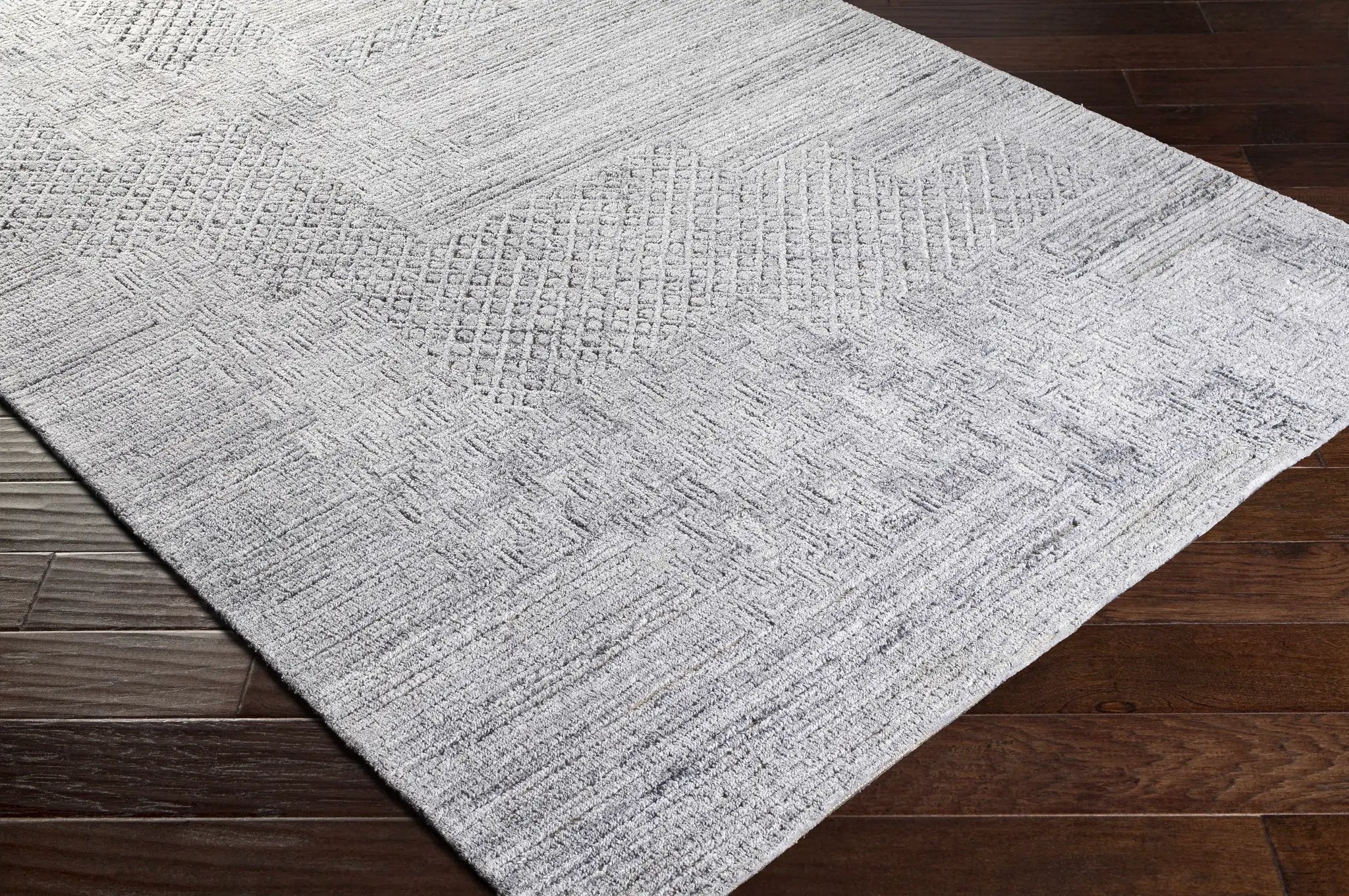 Boxholm Gray Hand Tufted Wool-Blend Rug - Clearance by Boutique Rugs