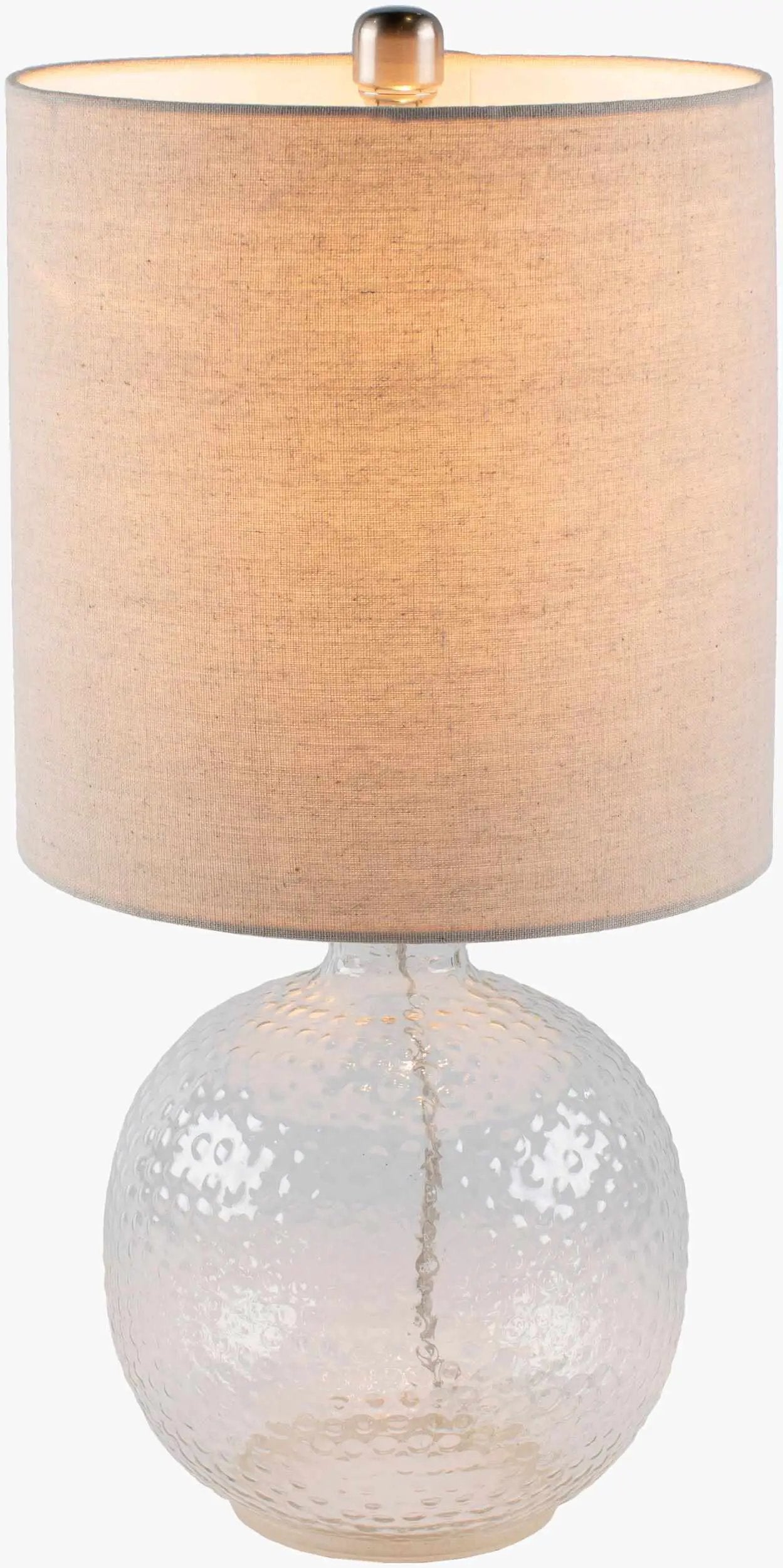 Enetai Glass White Table Lamp by Boutique Rugs