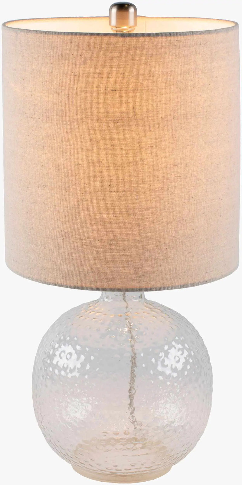 Enetai Glass White Table Lamp by Boutique Rugs