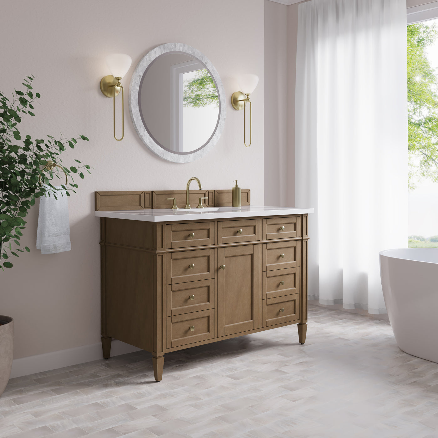 James Martin Brittany 48" Single Bathroom Vanity, Pecan, view 35