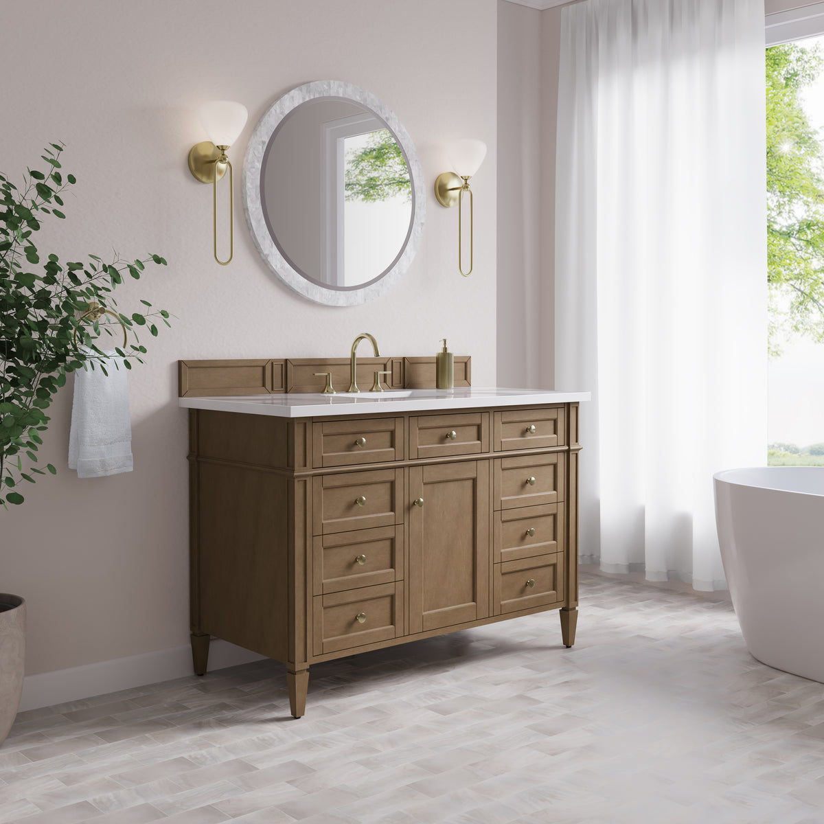 James Martin Brittany 48" Single Bathroom Vanity, Pecan, view 35