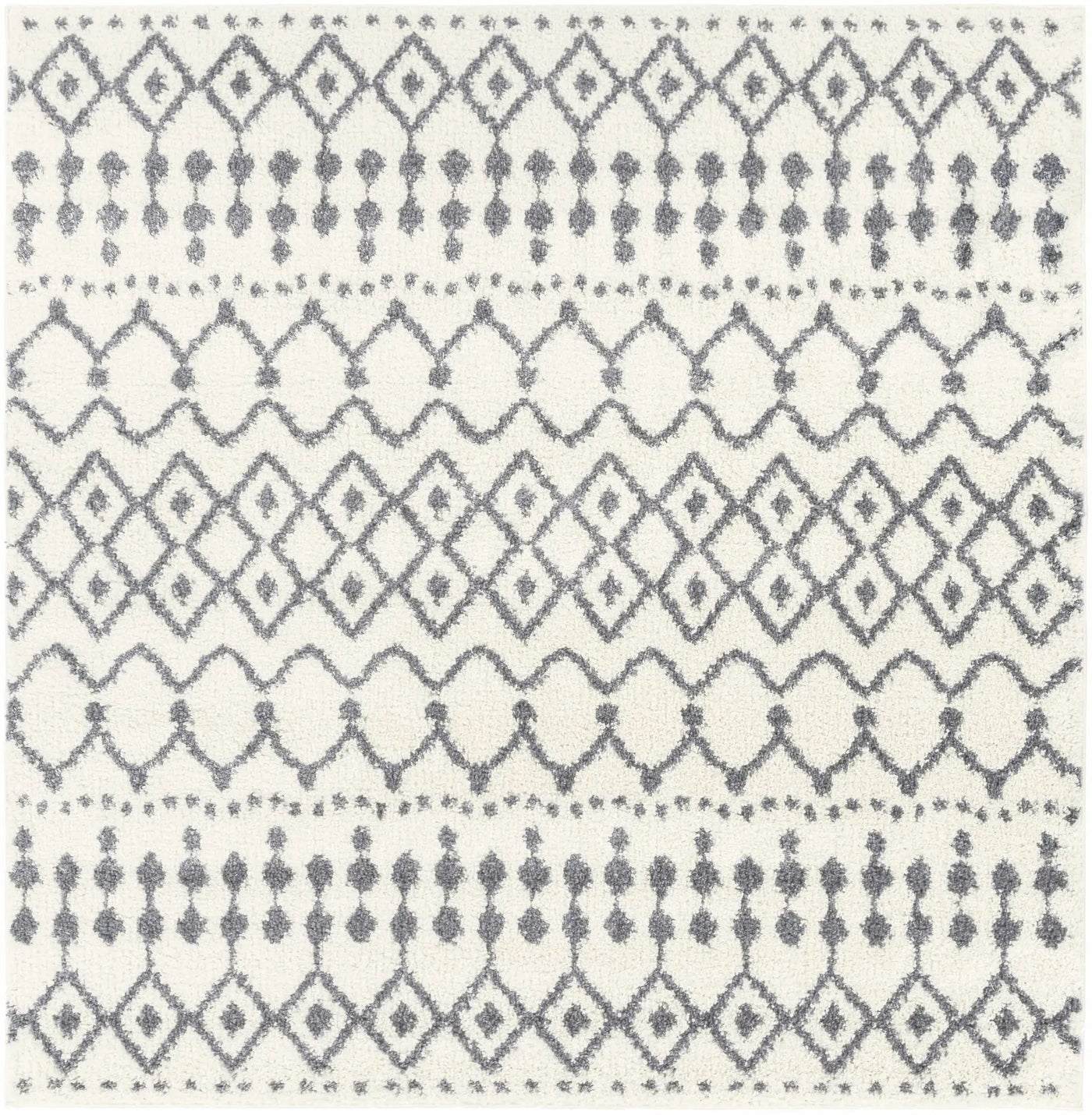 White Gray Navassa Rug - Clearance by Boutique Rugs