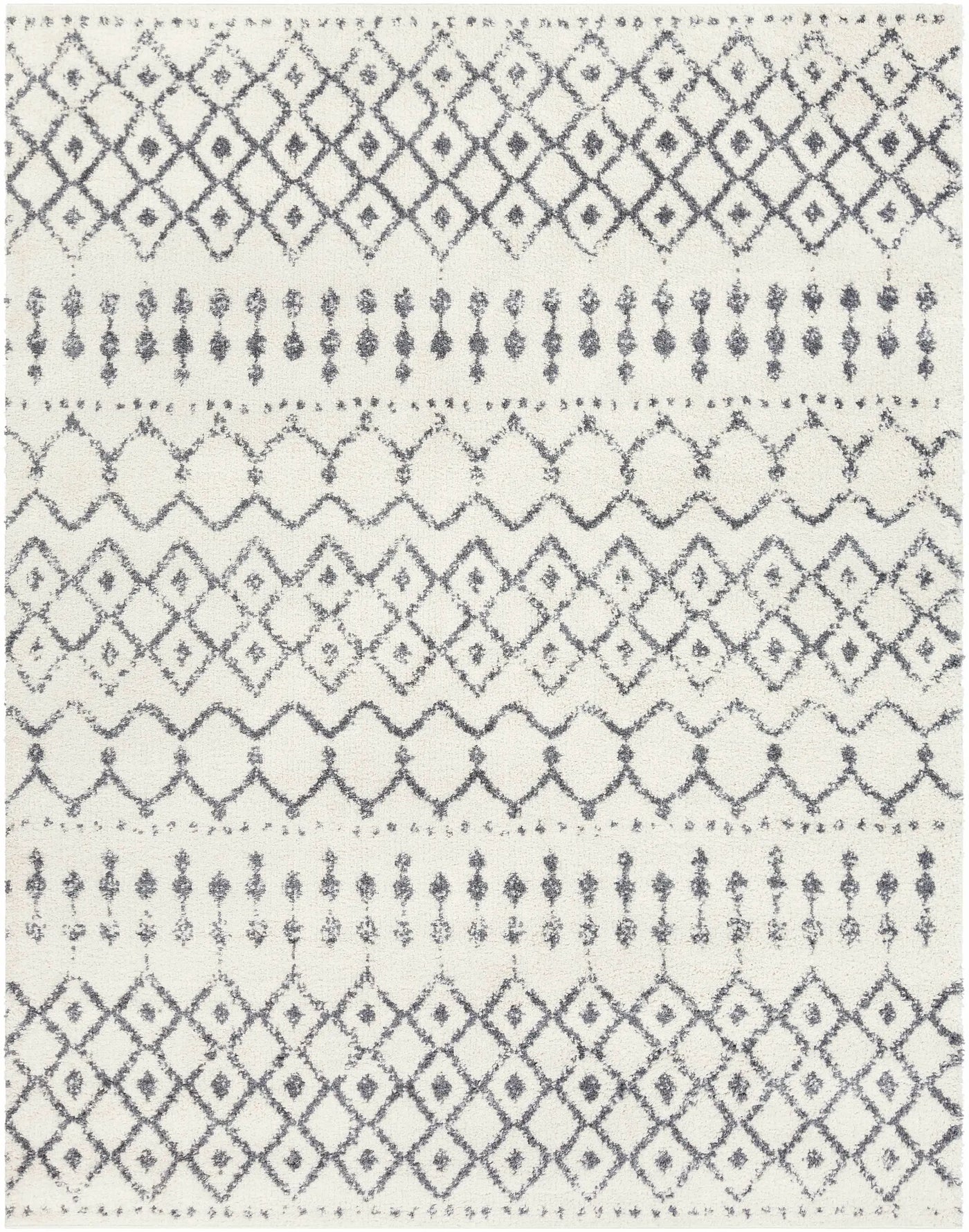 White Gray Navassa Rug - Clearance by Boutique Rugs