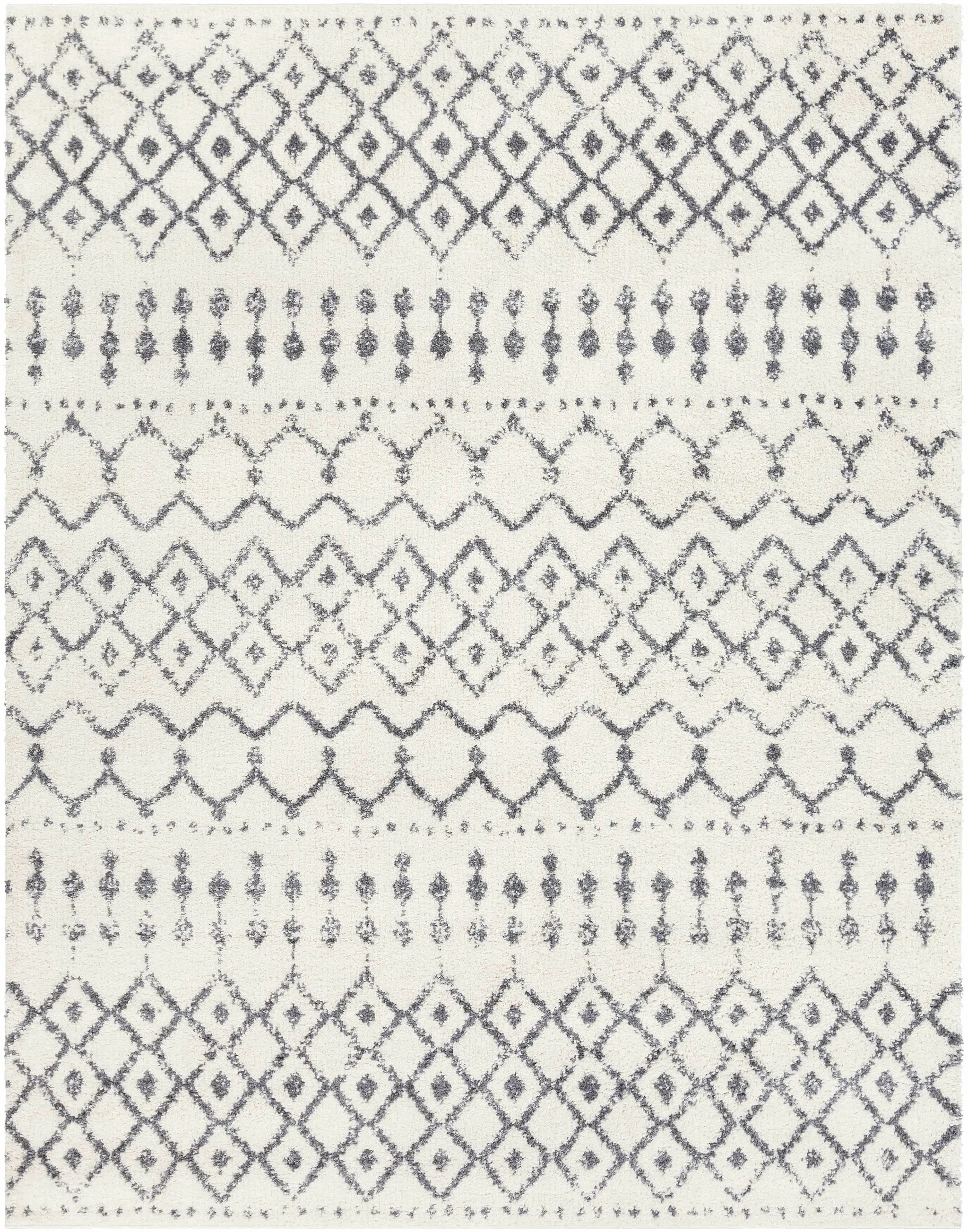 White Gray Navassa Rug - Clearance by Boutique Rugs
