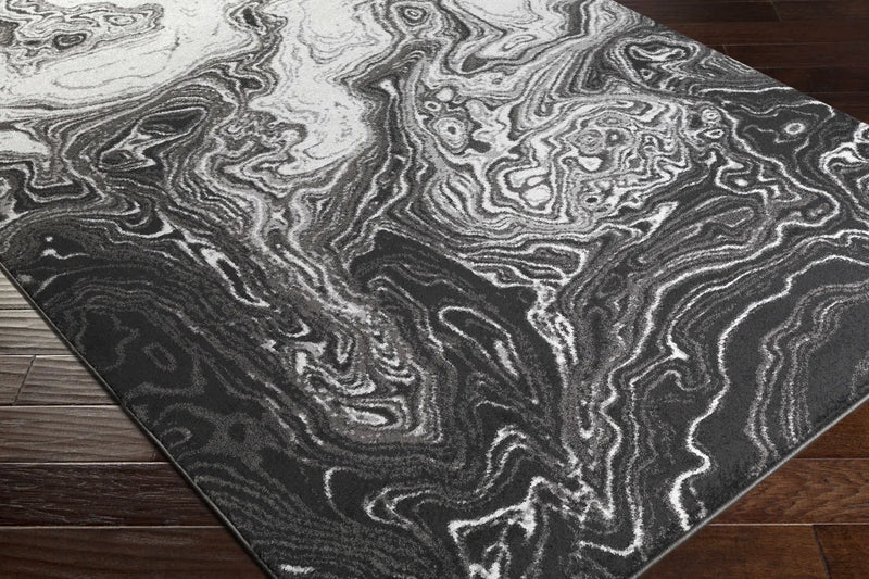 Nuevo Black Marble Carpet - Clearance by Boutique Rugs