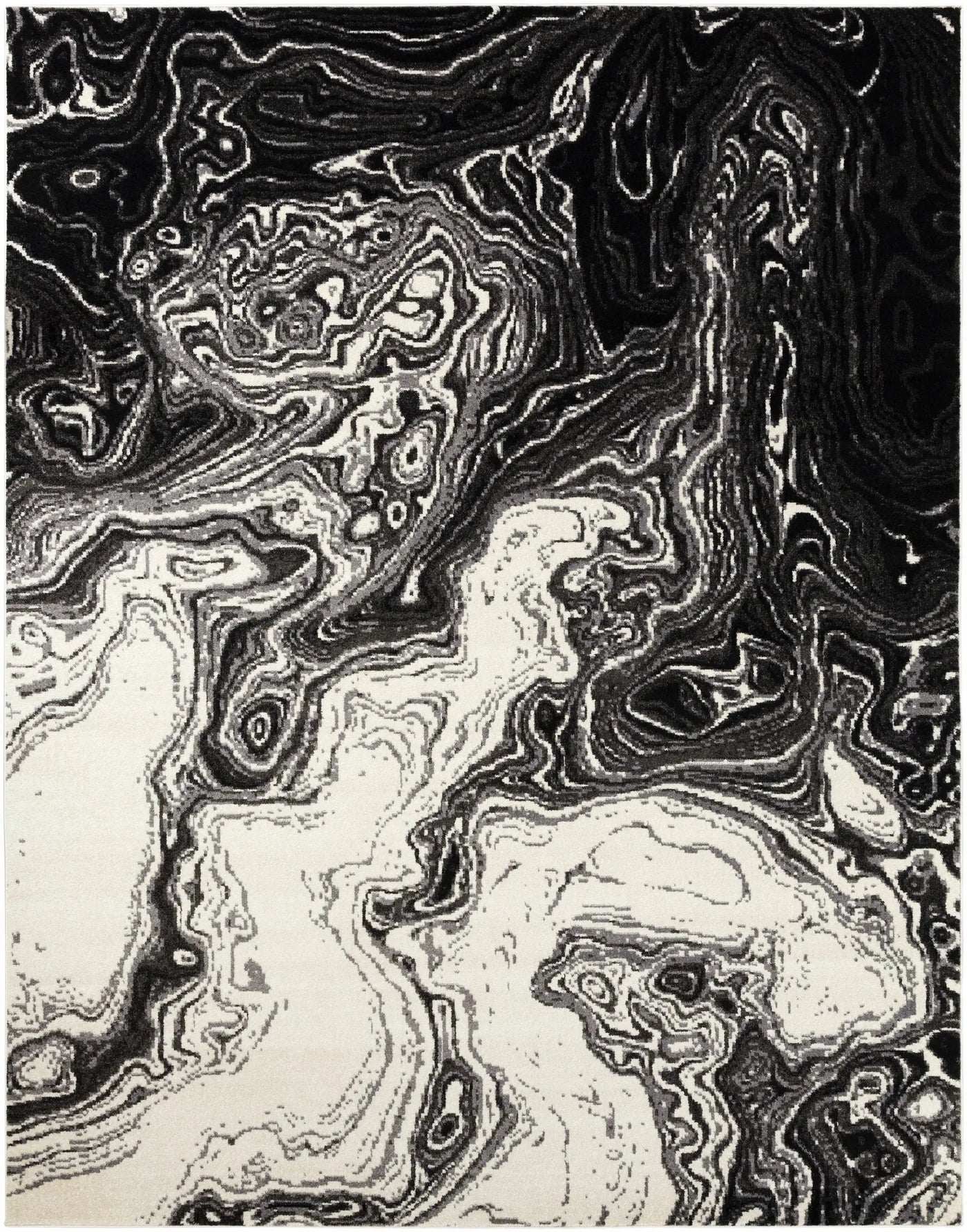 Nuevo Black Marble Carpet - Clearance by Boutique Rugs