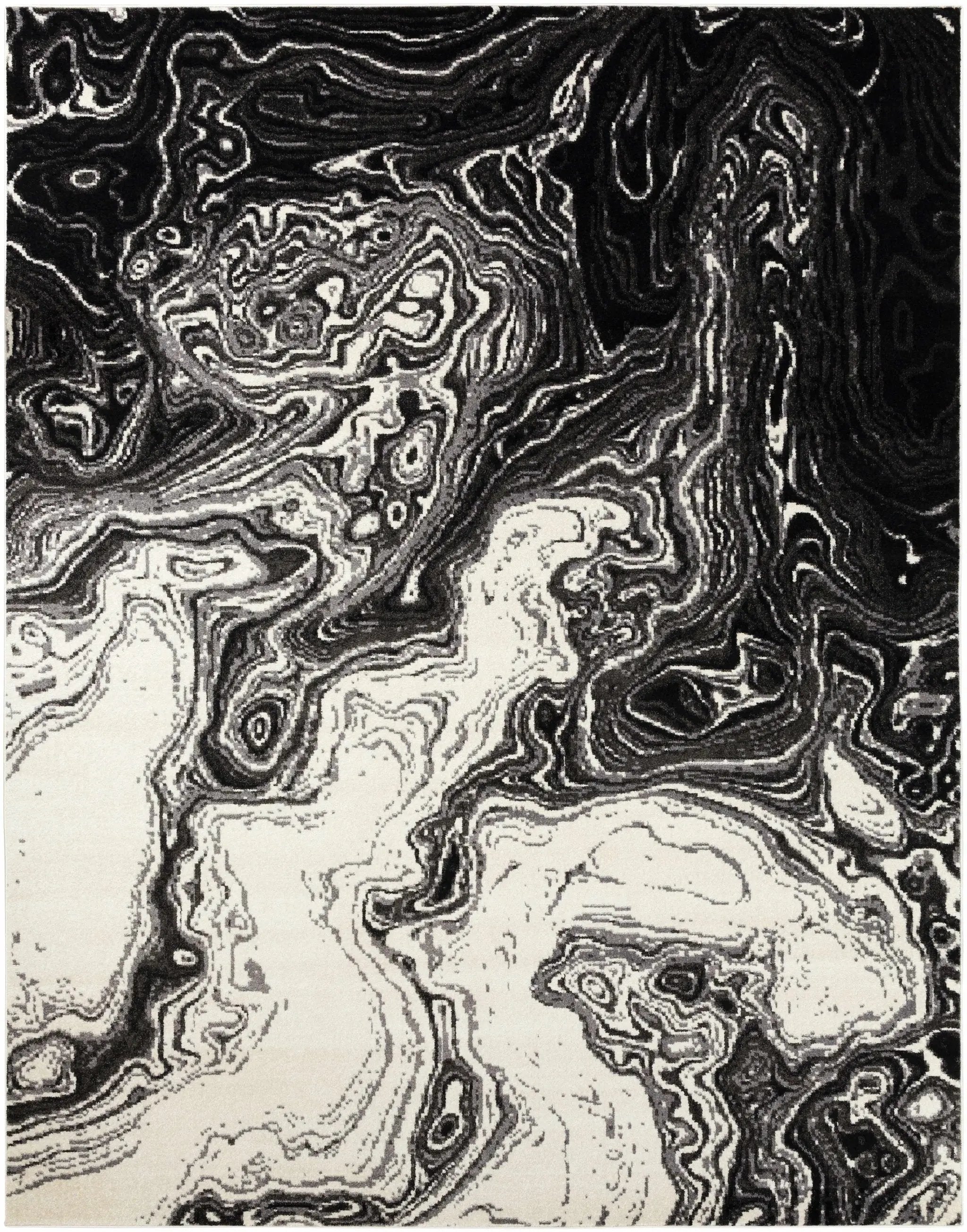 Nuevo Black Marble Carpet - Clearance by Boutique Rugs
