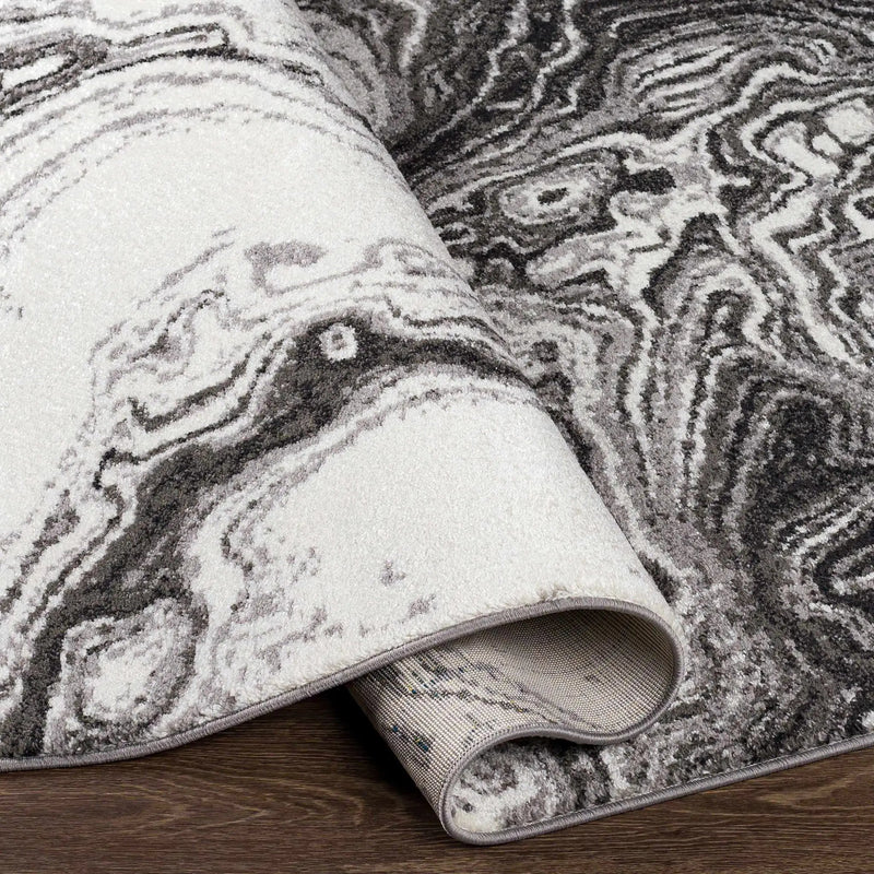 Nuevo Black Marble Carpet - Clearance by Boutique Rugs