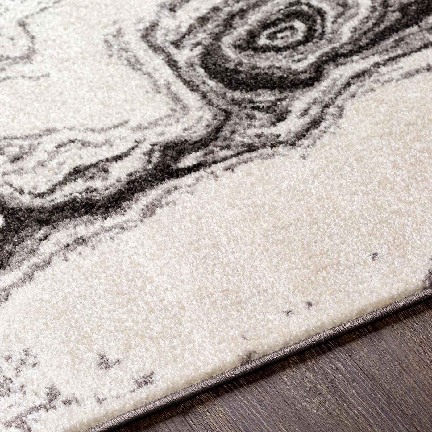 Nuevo Black Marble Carpet - Clearance by Boutique Rugs