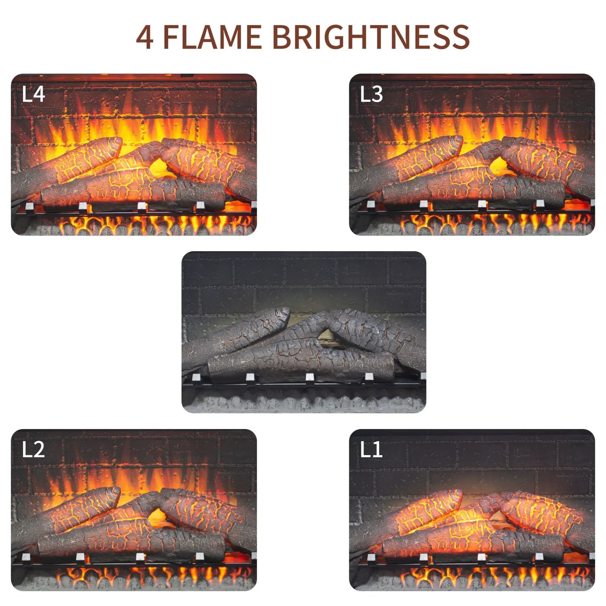 Nuvia 36-Inch Electric Antique Black Touch Panel Infrared Fireplace Insert With Removable Trim Kit (SAK84610) by SAKSBY WHOLESALE