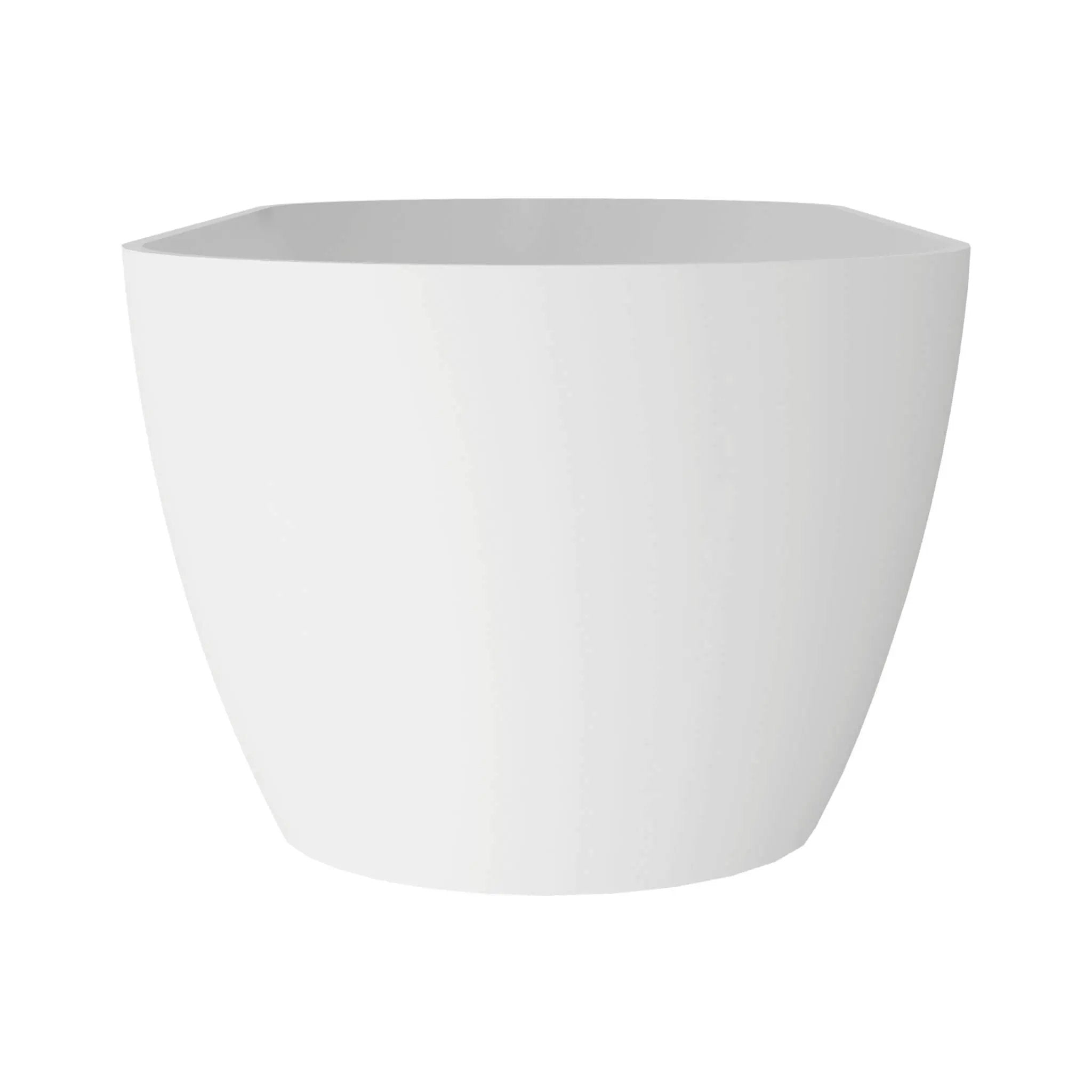 Nuvia 59-Inch Luxury Solid Surface Matte White Freestanding Soaking Tub (SAK95320) by SAKSBY WHOLESALE