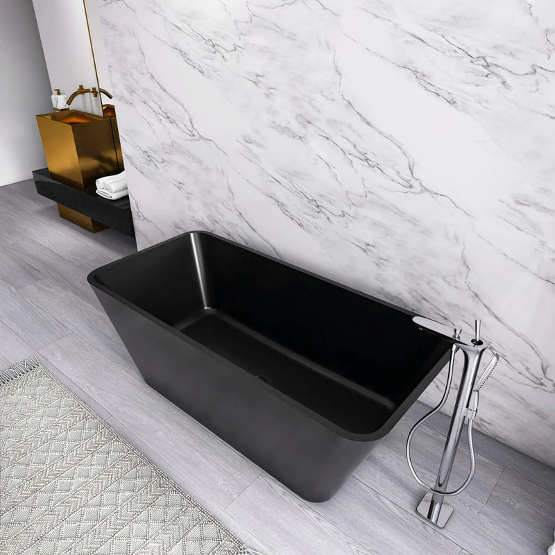 Nuvia 67-Inch Luxury Freestanding Solid Surface Soaking Bathtub (SAK51920) by SAKSBY WHOLESALE
