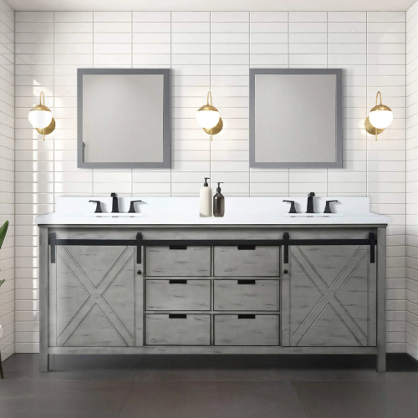 Nuvia 80-Inch Fully Assembled Double Bath Vanity With Soft Close Cabinets [No Countertop] (SAK53904) by SAKSBY WHOLESALE