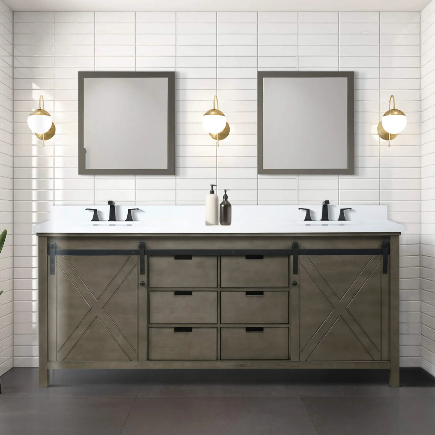 Nuvia 80-Inch Fully Assembled Double Bath Vanity With Soft Close Cabinets [No Countertop] (SAK53904) by SAKSBY WHOLESALE