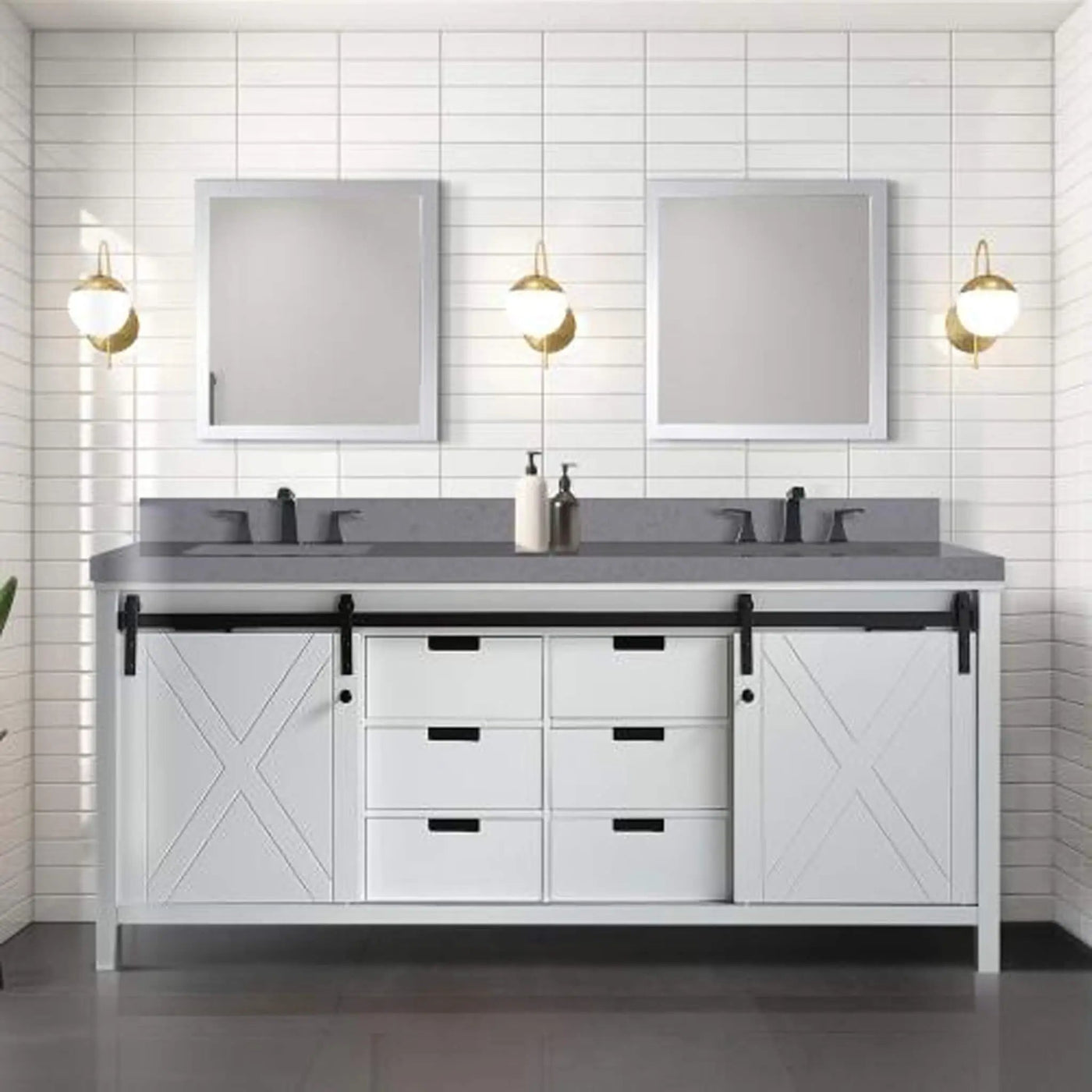 Nuvia 80-Inch Fully Assembled Double Bath Vanity With Soft Close Cabinets [No Countertop] (SAK53904) by SAKSBY WHOLESALE