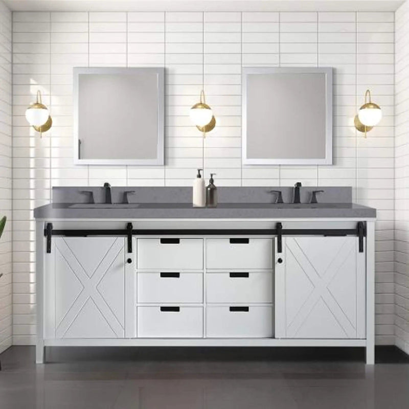 Nuvia 80-Inch Fully Assembled Double Bath Vanity With Soft Close Cabinets [No Countertop] (SAK53904) by SAKSBY WHOLESALE