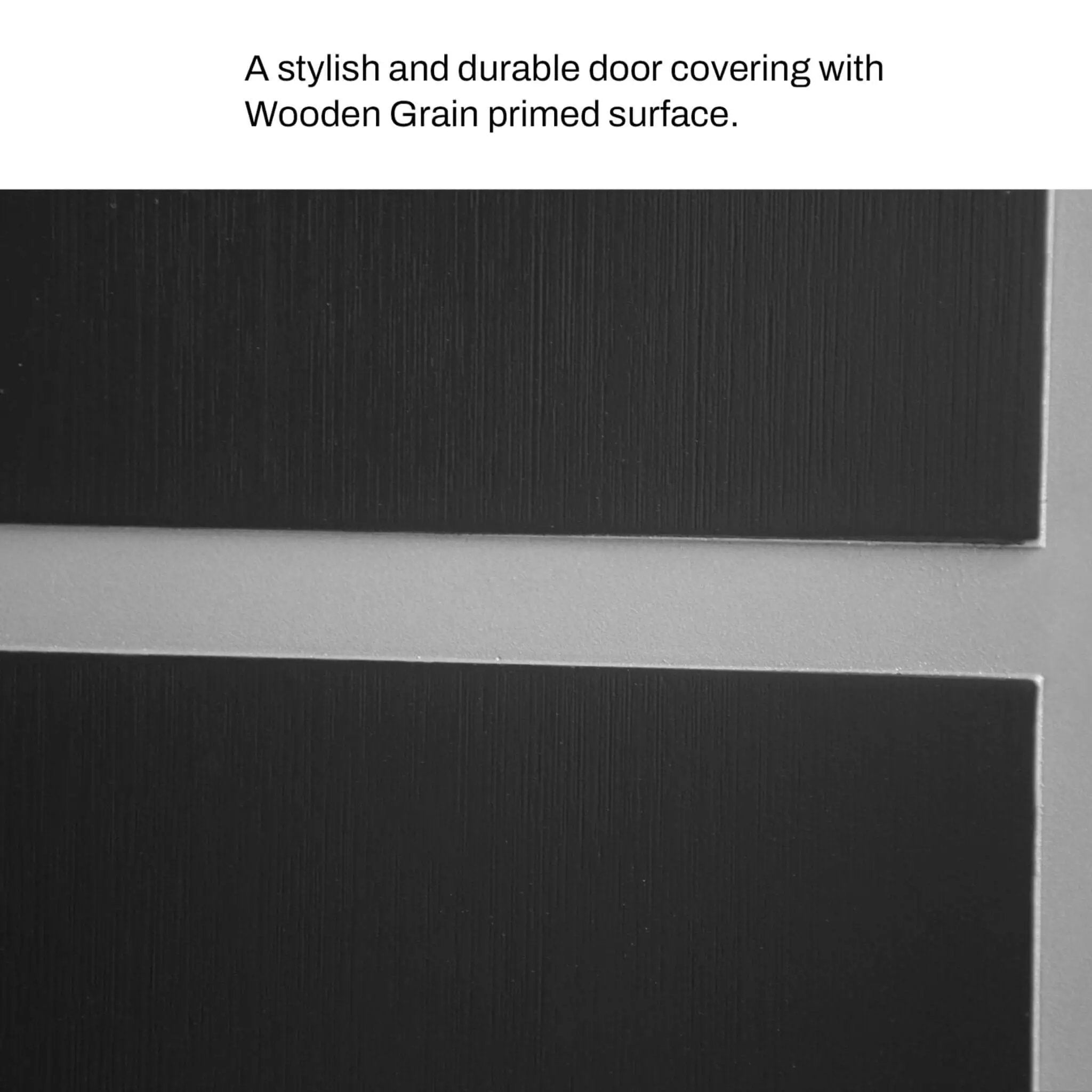 [36X80-Inch] Nuvia Black Modern Left Inswing Fiberglass Entry Door With Frosted Glass (SAK25849) by SAKSBY WHOLESALE