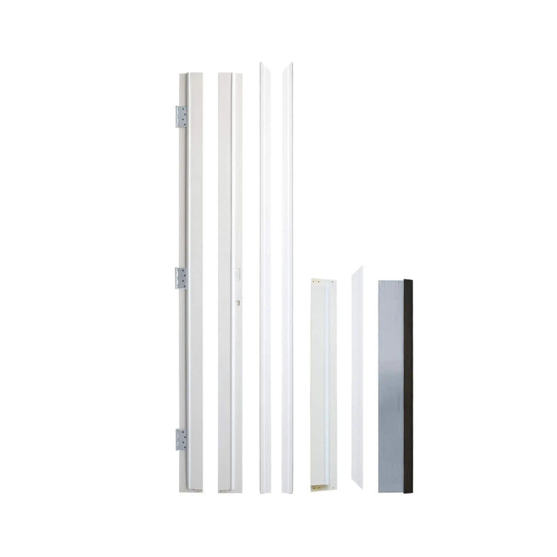 [36X80-Inch] Nuvia Black Modern Left Inswing Fiberglass Front Door With Frosted Glass [4-9/16 Frame] (SAK96731) by SAKSBY WHOLESALE