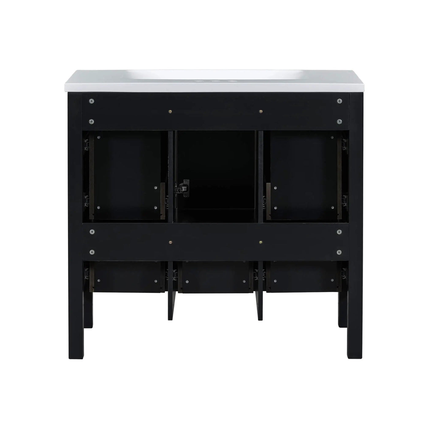 Nuvia Premium 72-Inch Bathroom Vanity Set With Resin Sink And Soft-Close Drawers [Faucet Not Included] (SAK62749) by SAKSBY WHOLESALE