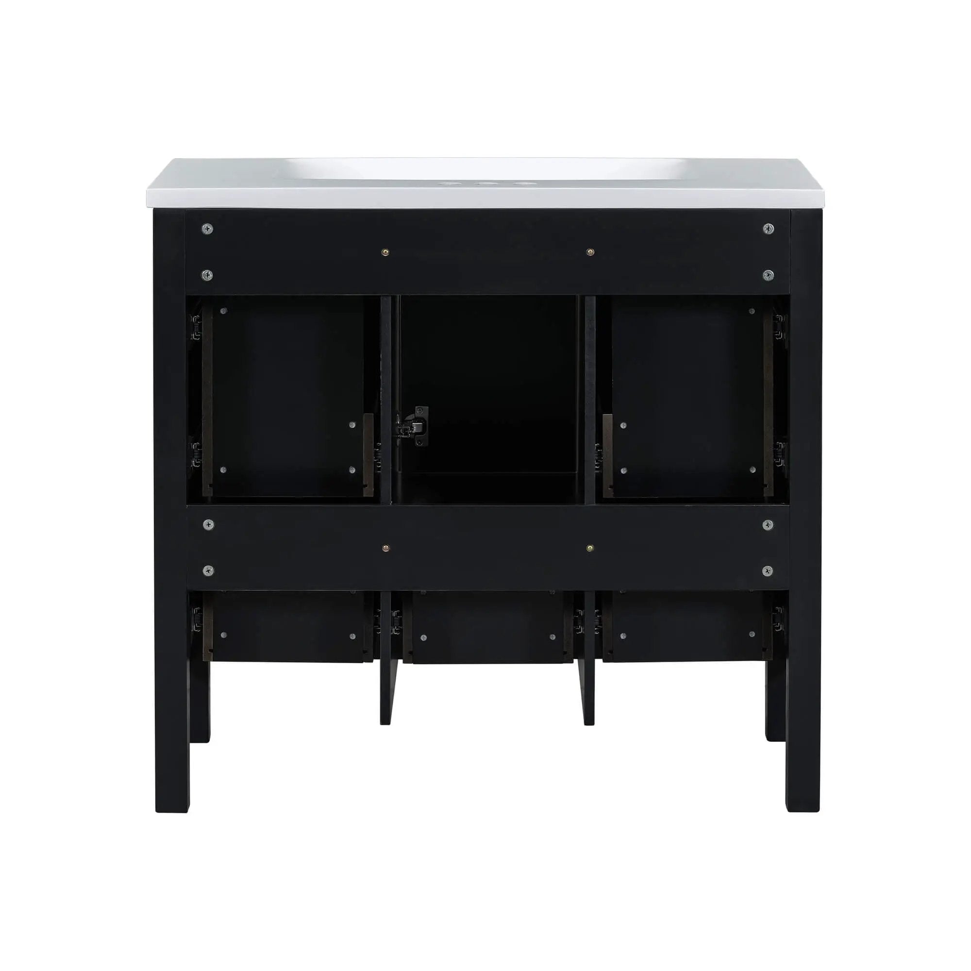 Nuvia Premium 72-Inch Bathroom Vanity Set With Resin Sink And Soft-Close Drawers [Faucet Not Included] (SAK62749) by SAKSBY WHOLESALE