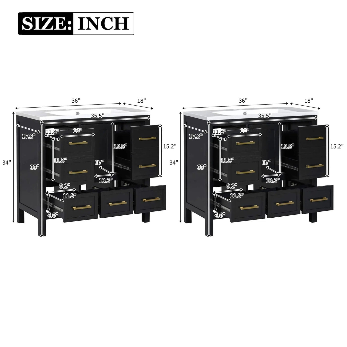 Nuvia Premium 72-Inch Bathroom Vanity Set With Resin Sink And Soft-Close Drawers [Faucet Not Included] (SAK62749) by SAKSBY WHOLESALE
