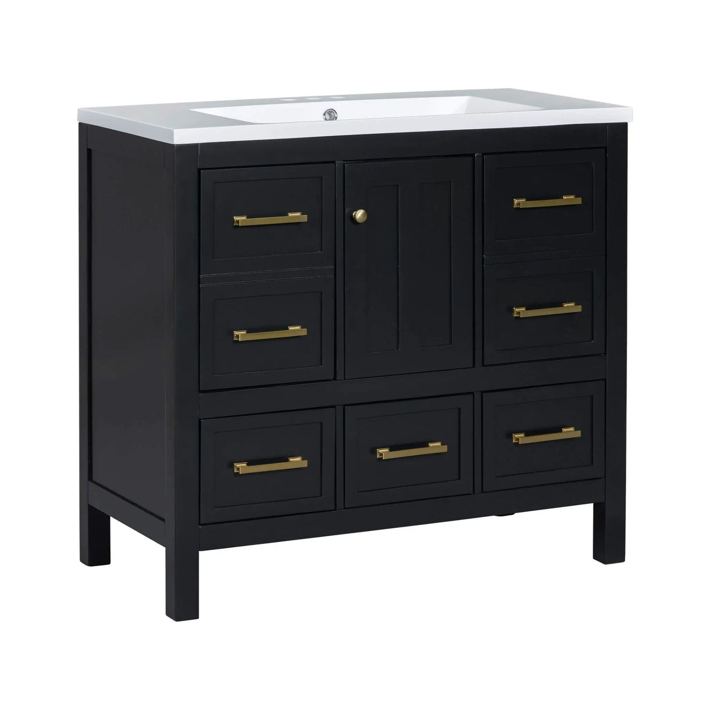Nuvia Premium 72-Inch Bathroom Vanity Set With Resin Sink And Soft-Close Drawers [Faucet Not Included] (SAK62749) by SAKSBY WHOLESALE