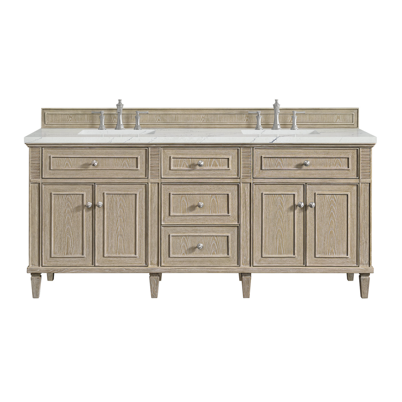 James Martin Lorelai 72" Double Bathroom Vanity, Whitewashed Oak by James Martin