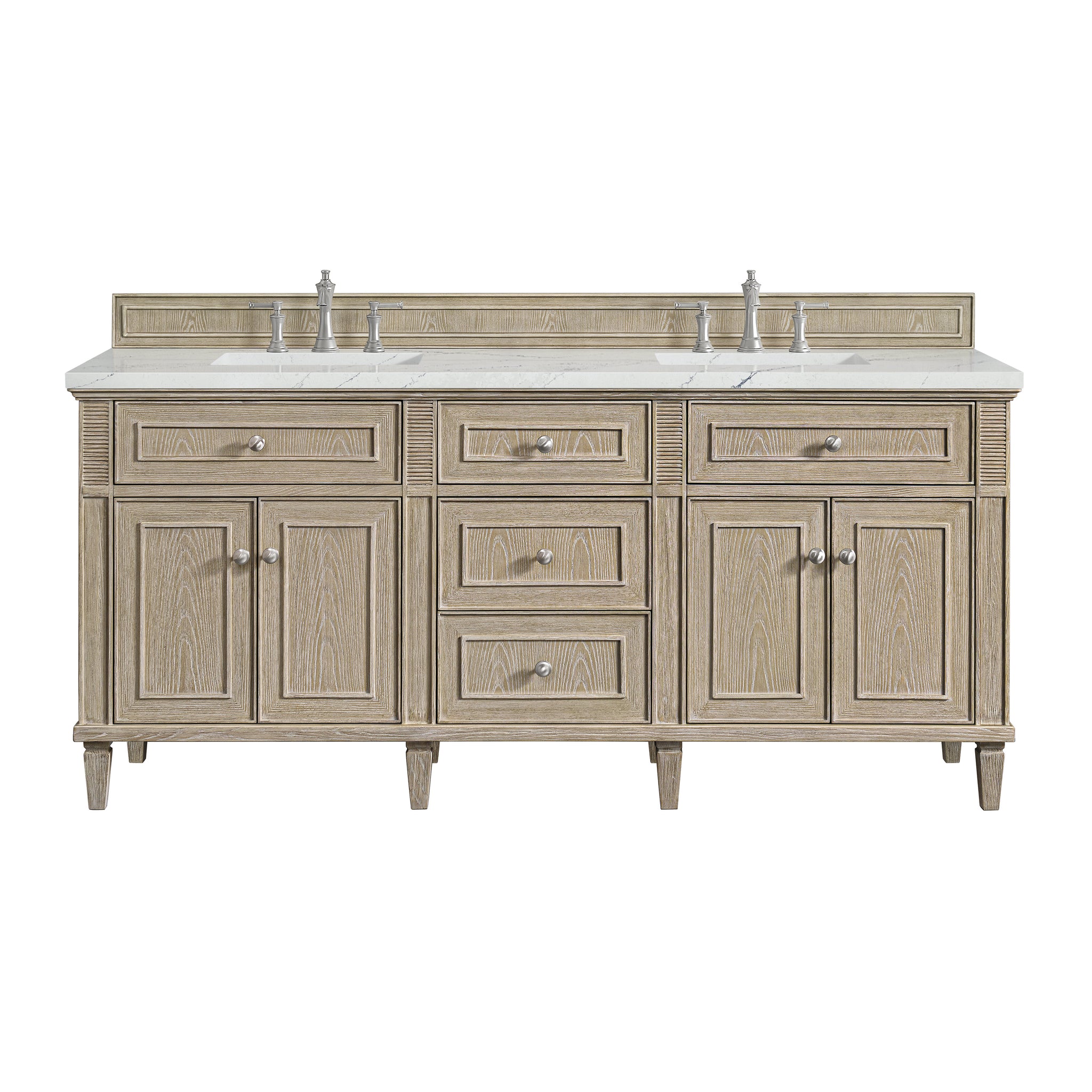 James Martin Lorelai 72" Double Bathroom Vanity, Whitewashed Oak by James Martin