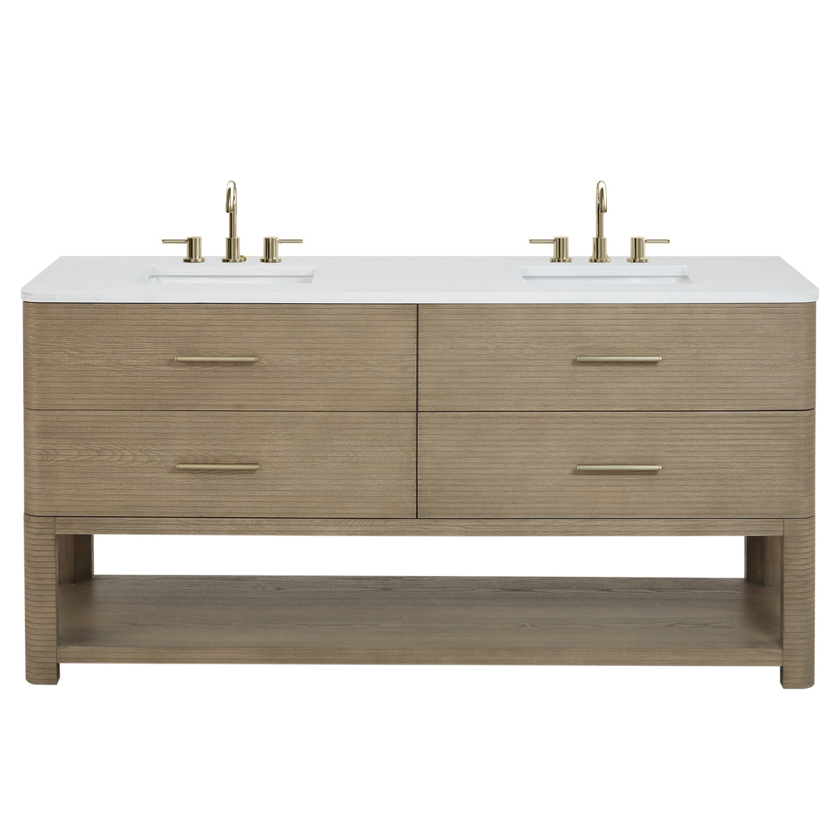 James Martin Lucian 72" Double Bathroom Vanity, Pebble Oak, view 31