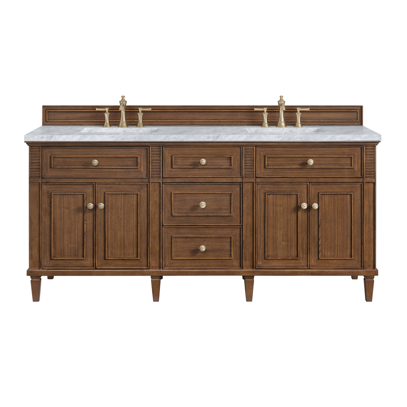 James Martin Lorelai 72" Double Bathroom Vanity, Mid-Century Walnut by James Martin