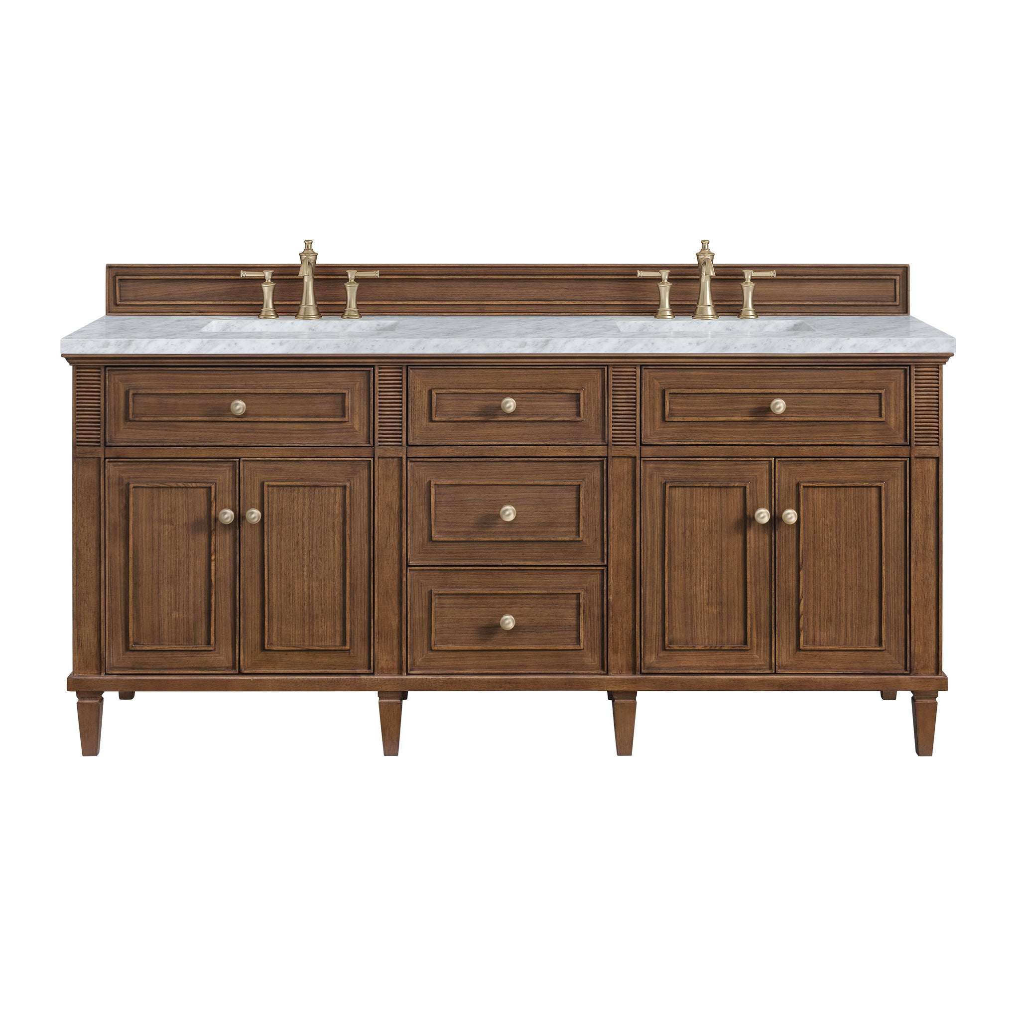 James Martin Lorelai 72" Double Bathroom Vanity, Mid-Century Walnut by James Martin