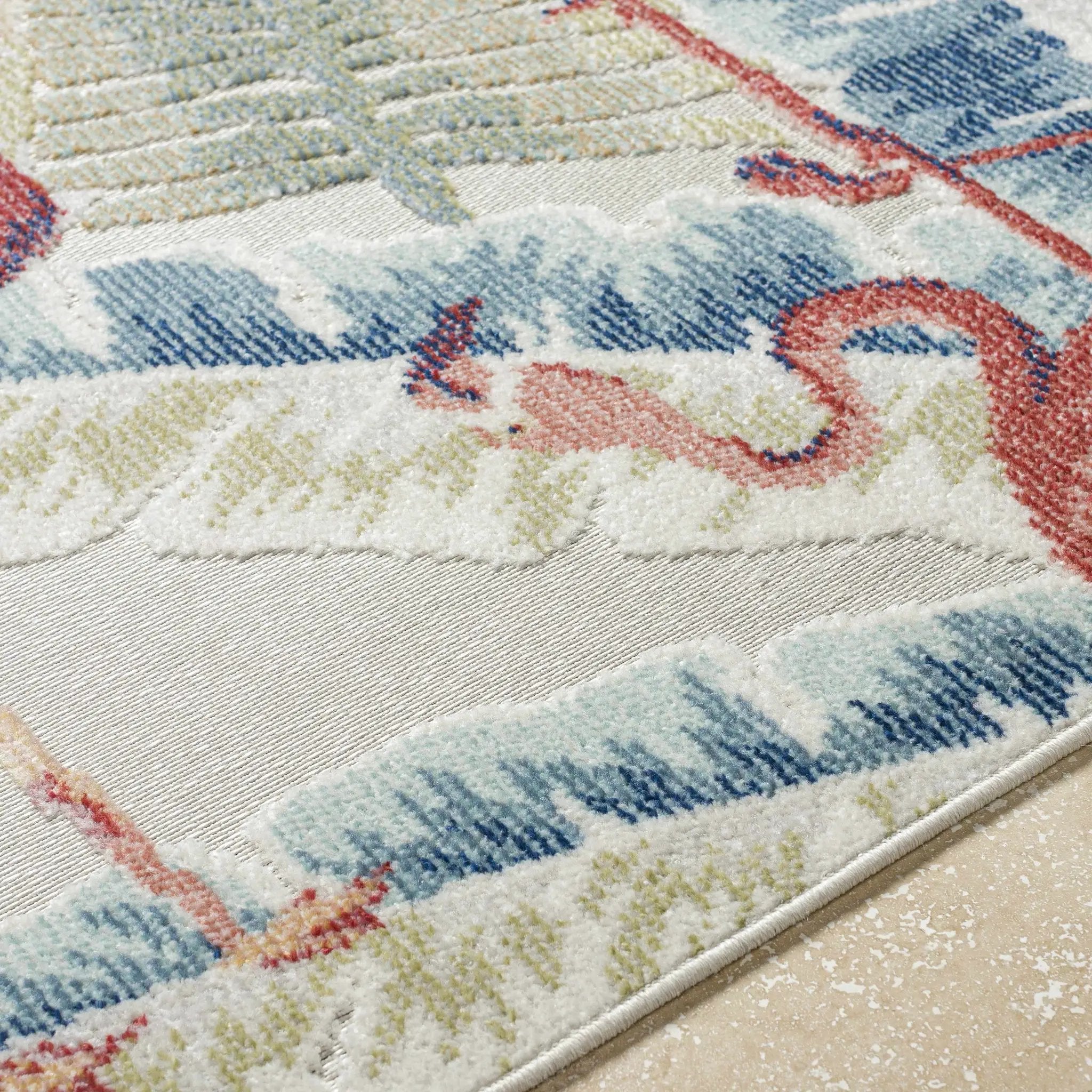 Nayan Light Slate Outdoor Area Rug - Clearance by Boutique Rugs