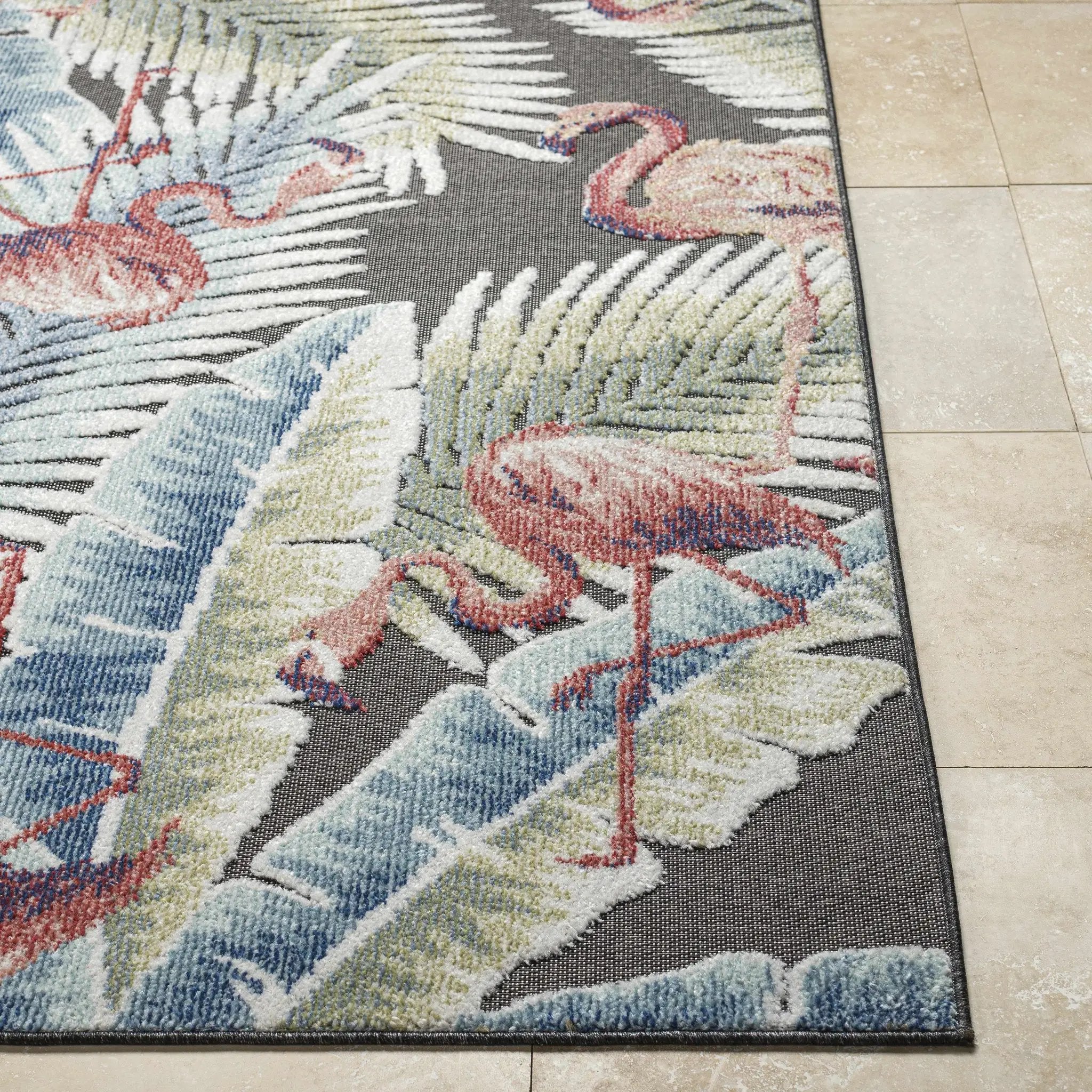 Nayan Charcoal Outdoor Area Rug - Clearance by Boutique Rugs