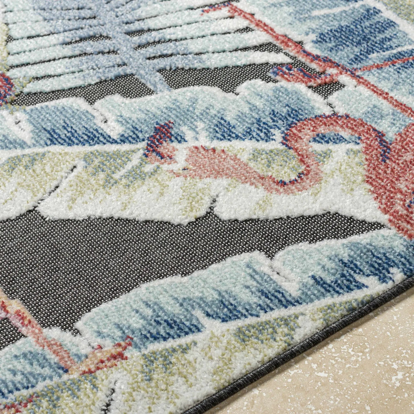 Nayan Charcoal Outdoor Area Rug - Clearance by Boutique Rugs
