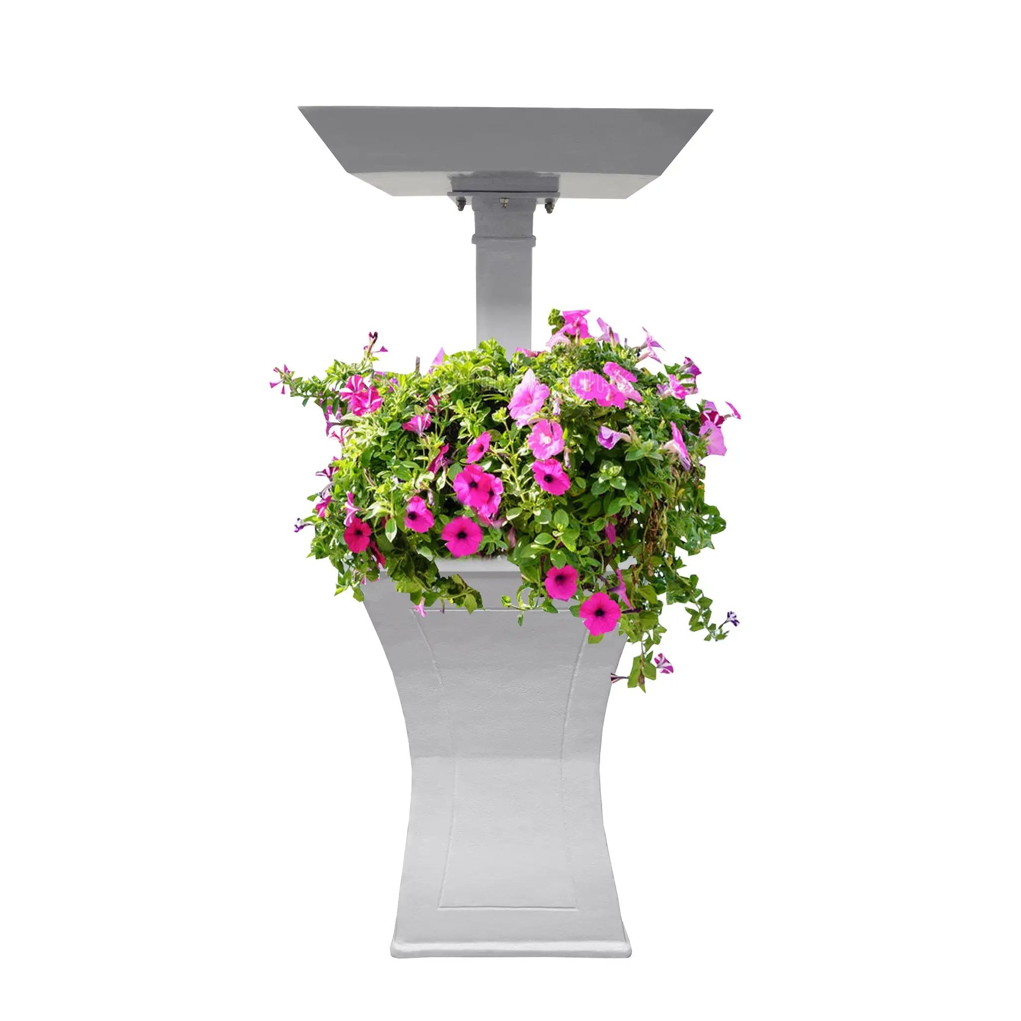 Modern Square Cast Aluminum 40-in Bird Bath and Planter Vase Combo by Sharicks