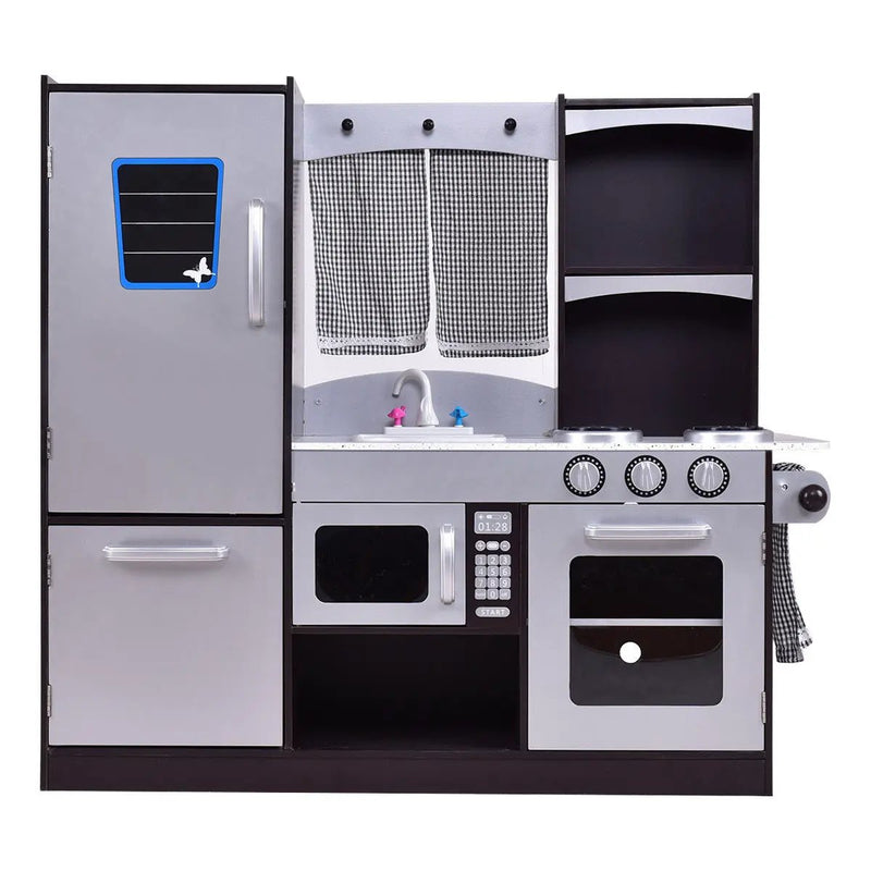 Kids Wooden Modern Kitchen Cooking Pretend Play Set by DirectDeals
