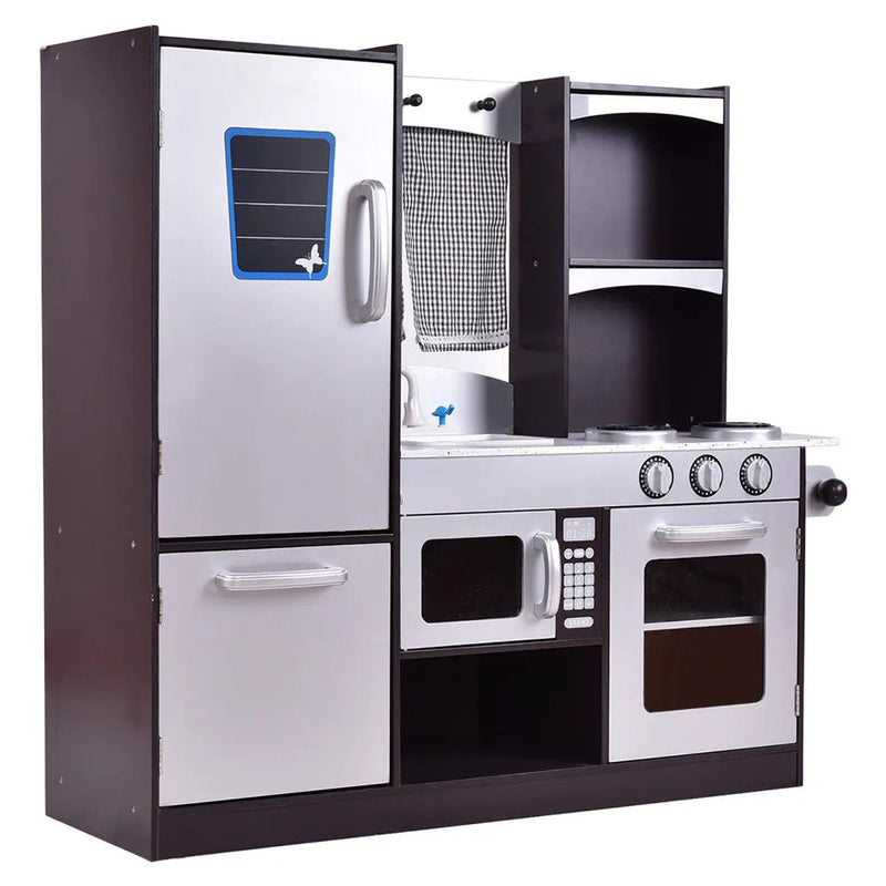 Kids Wooden Modern Kitchen Cooking Pretend Play Set by DirectDeals