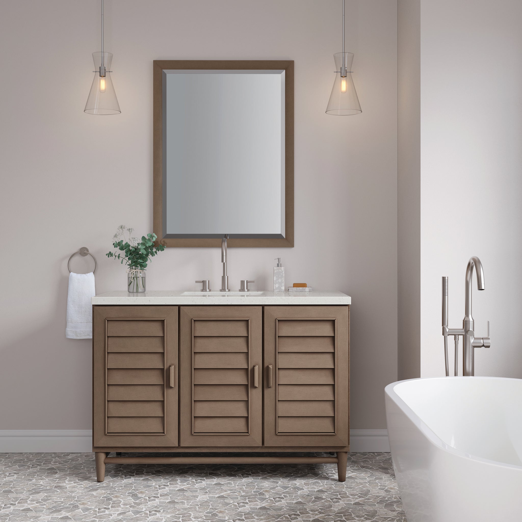 James Martin Portland 48" Single Bathroom Vanity, Whitewashed Walnut, view 24