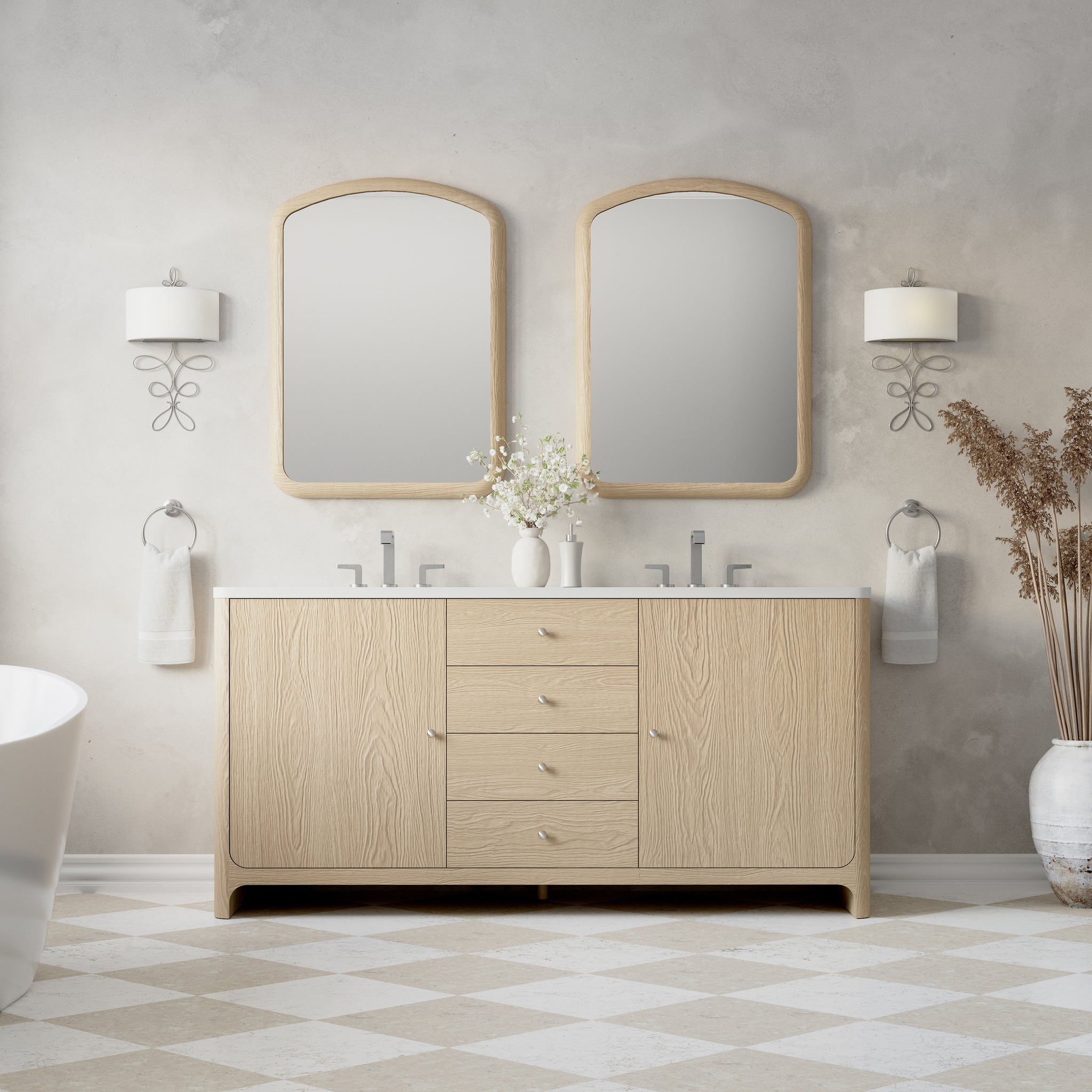 James Martin Gracyn 72" Double Bathroom Vanity, Coastal Driftwood by James Martin