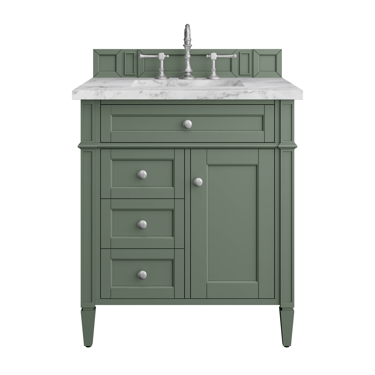 James Martin Brittany 30" Single Bathroom Vanity, Smokey Celadon, view 37