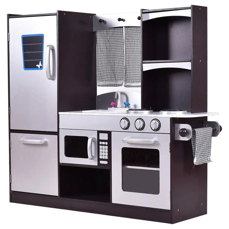 Kids Wooden Modern Kitchen Cooking Pretend Play Set by DirectDeals